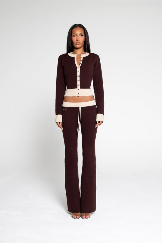 Cropped Knit Flare Set